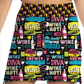 WINE NOT BLACK SKORT