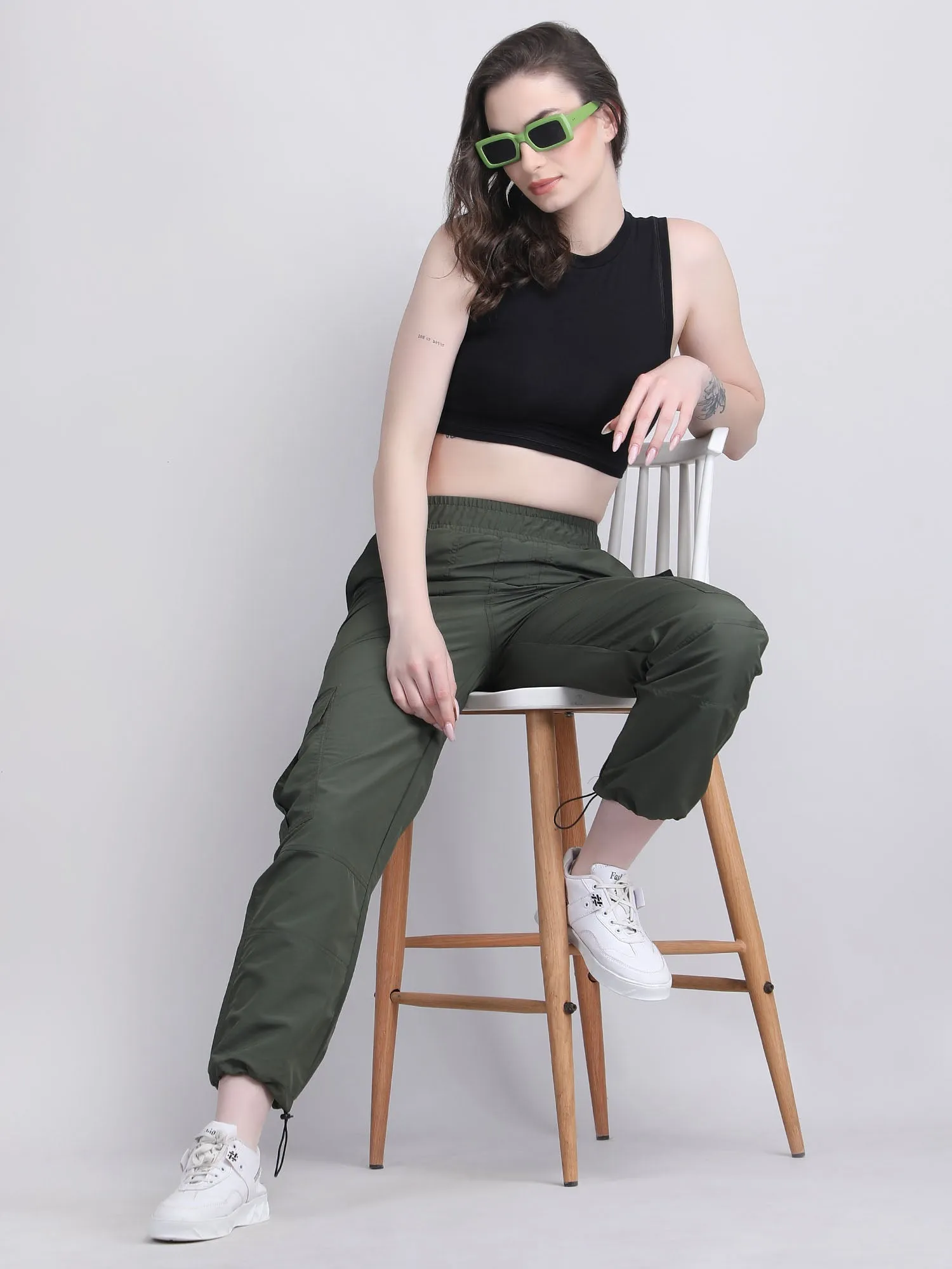 women's parachute cargo pants
