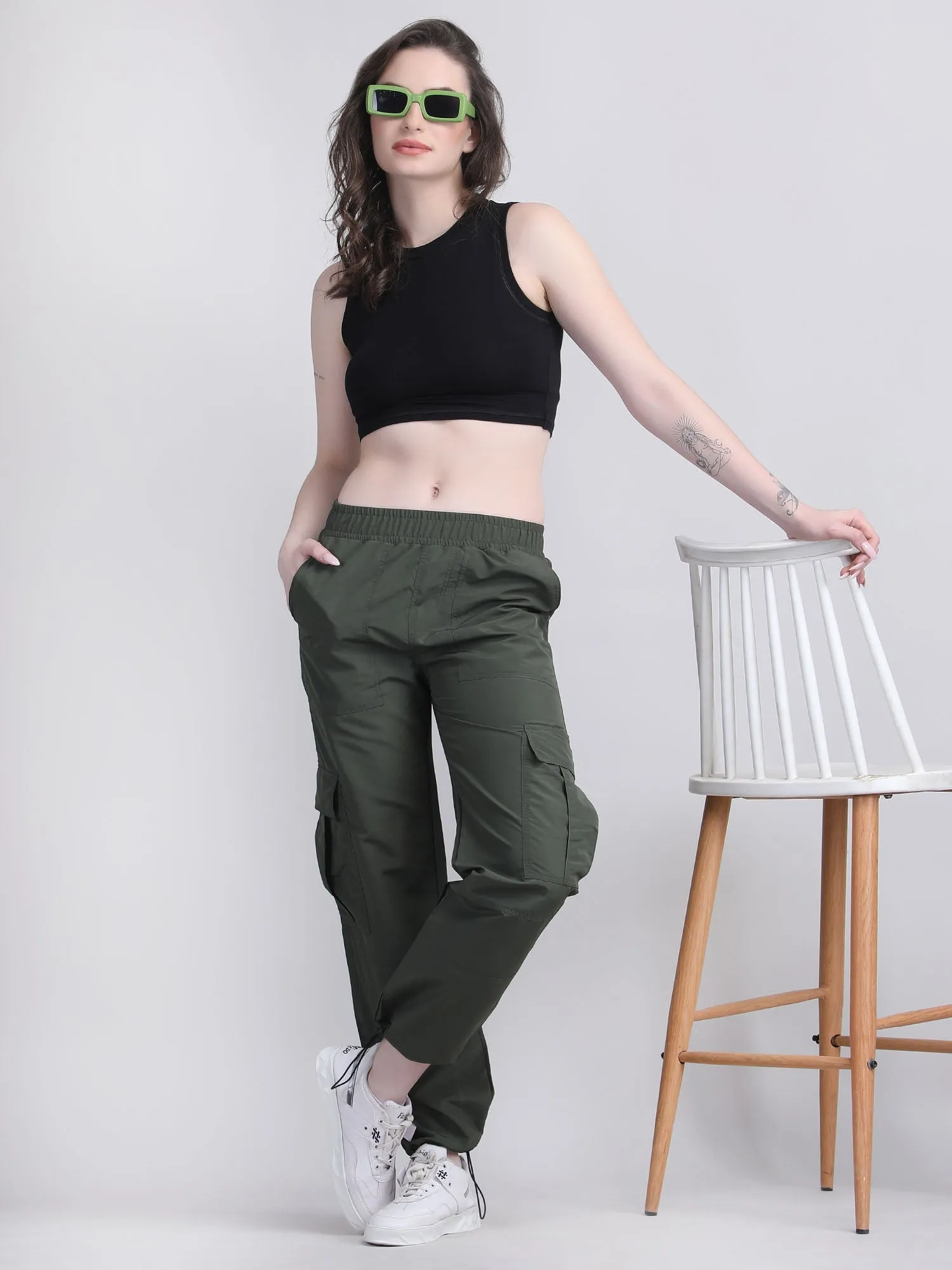 women's parachute cargo pants