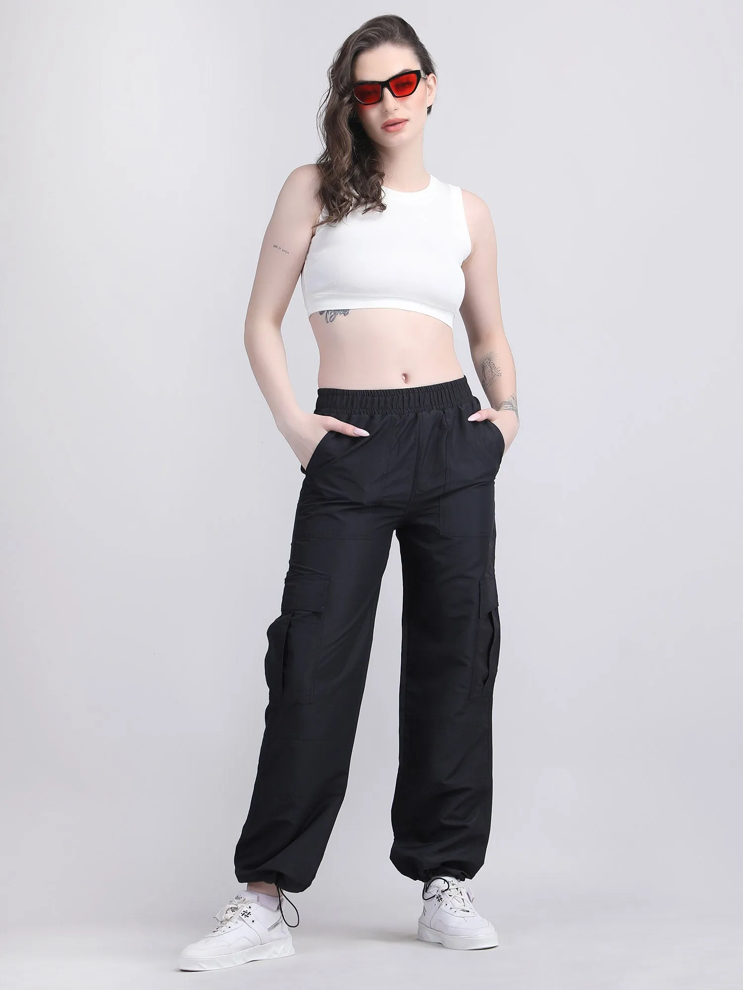 women's parachute cargo pants